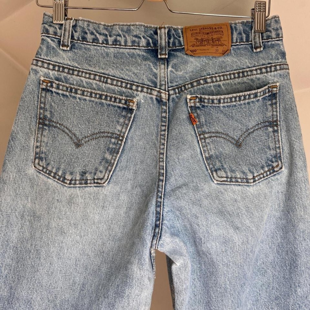 Vintage Levi's 550s orange‎ tab relaxed fit jeans Size 30 x 30 women's - Picture 5 of 7